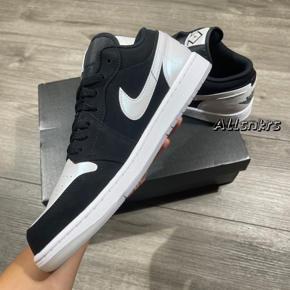 Air Jordan 1 Low Diamond Shorts Black White Panda 🐼 Men’s - Picture 3 of 10